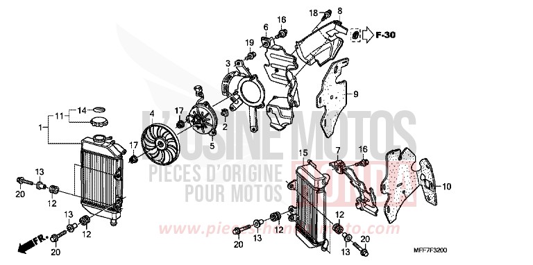 KUEHLER von TRANSALP ABS SHASTA WHITE (NH138K) von 2010